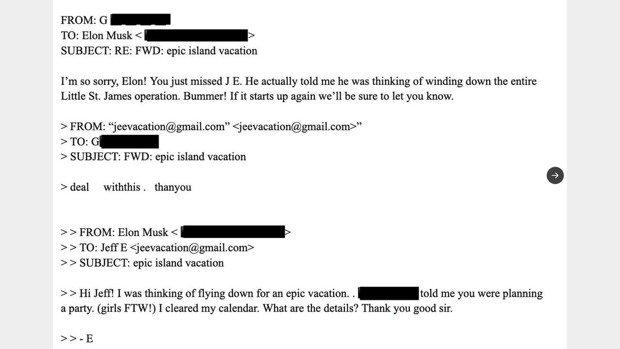 Fact Check: NO 'Epic Island Vacation' Email Thread With Elon Musk In Epstein Files Released In January 2026