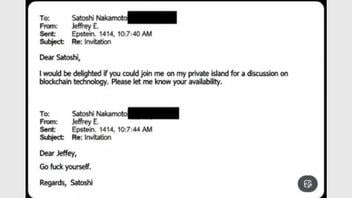 Fact Check: No Email In Epstein Files With Satoshi Nakamoto Telling Epstein To 'Go F*ck Yourself' Replying To Island Invitation