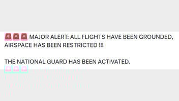 Fact Check: The White House Did NOT Post Alert That All Flights Are Grounded And National Guard Alerted -- Hoax Is Repeated Near-Daily