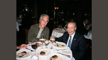 Fact Check: FAKE Photo Shows Chuck Schumer Smiling AND Dining With Jeffrey Epstein