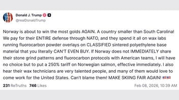 Fact Check: Trump Did NOT Threaten A 250% Tariff On Norwegian Salmon Because 'Norway Is About To Win The Most Golds' At Winter Olympics