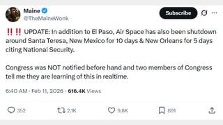Fact Check: New Orleans Flight Restrictions NOT Associated With "Special Security Reasons" That Closed El Paso Airspace