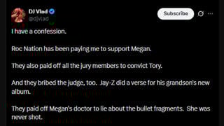 Fact Check: DJ Vlad 'Confession' Saying Jay-Z and Roc Nation Paid Judges, Jury, Witnesses, Police To Convict Tory Lanez In Megan Thee Stallion Shooting IS Satirical Trolling -- Read The Last Line