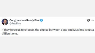 Fact Check: Rep. Randy Fine DID Say On X That 'The Choice Between Dogs And Muslims Is Not A Difficult One'