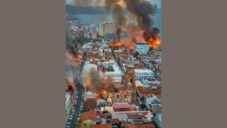 Fact Check: Image Of Buildings On Fire Is NOT Real Photo Of Puerto Vallarta, Mexico 