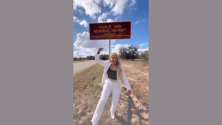 Fact Check: Video Of Erika Kirk Dancing In Front Of 'Charlie Kirk Memorial Highway' Sign In Arizona Is NOT Real