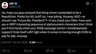 Fact Check: Sam Bankman-Fried Did NOT Offer AOC Bitcoin To Fund 2028 Presidential Campaign