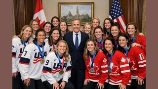 Fact Check: FAKE Photo Shows USA and Canadian Women's Hockey Team Visited Canadian Prime Minister Carney