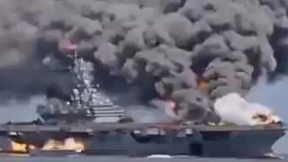 Fact Check: Video Does NOT Show U.S. Aircraft Carrier Abraham Lincoln On Fire After Iran Missile Attack -- Old Game Video