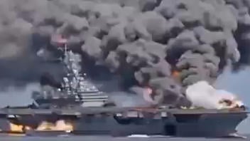 Fact Check: Video Does NOT Show U.S. Aircraft Carrier Abraham Lincoln On Fire After Iran Missile Attack -- Old Game Video