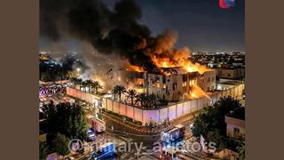 Fact Check: FAKE Image Shows U.S. Embassy In Saudi Arabia On Fire After Drone Attack -- It's AI-Generated