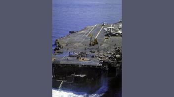 Fact Check: Photo Does NOT Show Damage To The Deck Of The USS Abraham Lincoln Aircraft Carrier