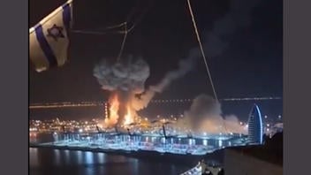 Fact Check: Fake Video Does NOT Show Supersonic Iranian Rockets Really Striking The Tel Aviv Marina -- AI-Generated