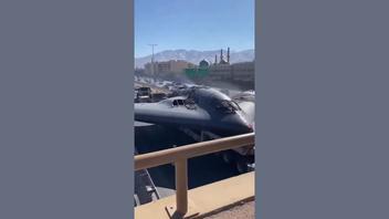 Fact Check: Video Does NOT Show Real American B-2 Bomber Shot Down, Being Paraded Through Streets In Iran