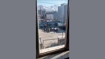 Fact Check: Video Of School Courtyard Does NOT Show IRGC Members Being Bombed In Iran -- It's AI Video Made From Prewar Photo