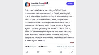 Fact Check: FAKE Screenshot Purports To Show Donald Trump's Post Claiming 'We Won The Iran Thing -- Bigly'