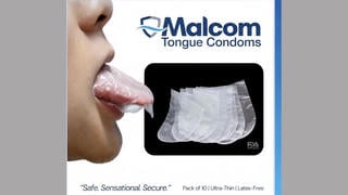 Fact Check: FAKE Ad Promotes 'Malcom Tongue Condoms' -- They Don't Exist