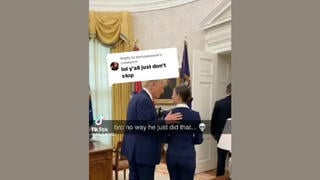 Fact Check: Video That Appears To Show Trump Patting Secret Service Agent's Rear NOT In Real White House 