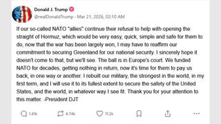 Fact Check: NO Trump Post Threatening NATO Allies About Greenland Over Lack Of Hormuz Support -- Fake Truth Social Screenshot