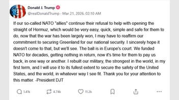 Fact Check: NO Trump Post Threatening NATO Allies About Greenland Over Lack Of Hormuz Support -- Fake Truth Social Screenshot