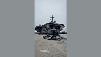 Fact Check: Video Does NOT Show Damage On USS Gerald R. Ford From Laundry Room Fire -- It's AI-Generated