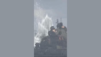 Fact Check: Video Does NOT Show Iranian Missiles Destroying U.S. Navy Warship In Strait Of Hormuz