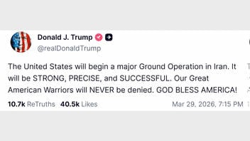 Fact Check: No Trump Post About Ground Operation In Iran That Would Be Strong, Precise, Successful -- Fake Truth Social Screenshot