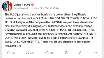 Fact Check: FAKE Screenshot Of Trump Threatening WMD Use Against Iran NOT Real Truth Social Post
