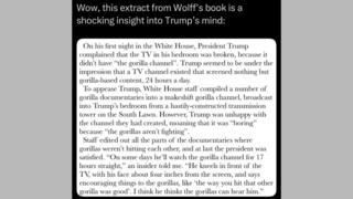 Fact Check: Wolff's Book About Trump Does NOT Mention 'Gorilla Channel' -- It's A Joke From 2018