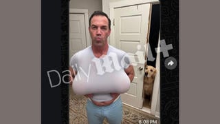 Fact Check: FAKE Byron Noem Cross-Dressing Photo In Daily Mail Shows Dog In Background