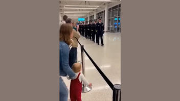 Fact Check: FAKE AI Video Does NOT Show Real Two-Year-Old Running To Soldier Dad