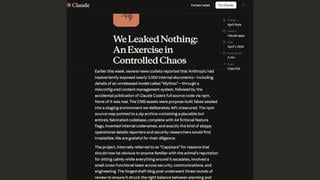Fact Check: Leak of Anthropic's "Claude Code" Source Code Was NOT An April Fools' Prank