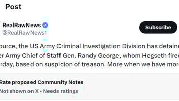 Fact Check: Former U.S. Army Chief Of Staff Gen. Randy George Has NOT Been Detained On Suspicion Of Treason -- It's A Joke