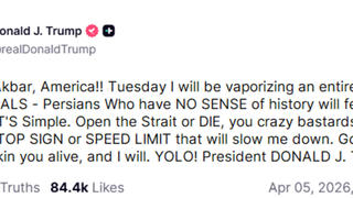 Fact Check: President Trump Did NOT Post 'Tuesday I Will Be Vaporizing An Entire Nation Of ANIMALS'