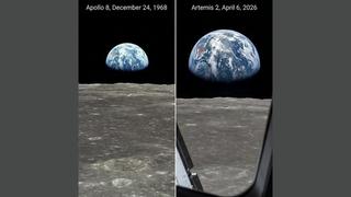 Fact Check: FAKE Artemis II Photo Shows Earth With Identical Cloud Patterns To Apollo 8 Photo From 1968