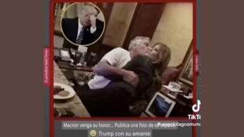 Fact Check: Macron Did NOT Post FABRICATED Video Appearing To Show Epstein Kissing Melania Trump