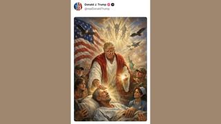 Fact Check: President Trump DID Share A Depiction Of Himself As A Christ-Like Healer
