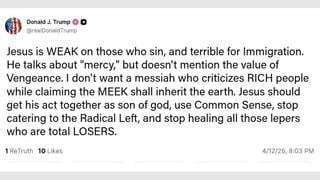 Fact Check: FAKE Donald Trump Post Calls Jesus 'WEAK On Those Who Sin, And Terrible For Immigration'