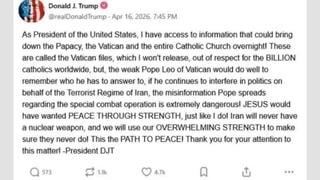Fact Check: Trump Did NOT Post That He Had Access To 'Vatican Files' And Could Bring Down 'The Entire Catholic Church Overnight' -- Fake Post
