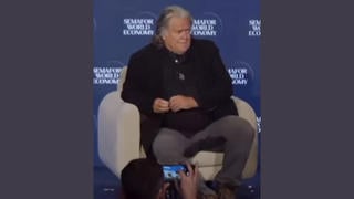 Fact Check: Image Does NOT Show Steve Bannon Had Urine On His Pants At World Economic Forum Event