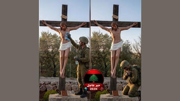 Fact Check: FAKE Images Show IDF Soldier Repairing Crucifixion Statue He Vandalized -- AI-Generated