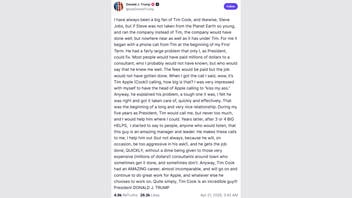 Fact Check: Donald Trump DID Post About Apple CEO Tim Cook Calling Him To 'Kiss My Ass'