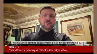 Fact Check: FAKE BBC Report Purported to Prove Zelenskyy Had Stolen Cézanne Painting In His Office -- Real Artwork Was By Ukrainian Artist