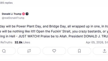Fact Check: President Trump's Easter Morning Truth Social Post Saying 'Open The F--kin Strait, You Crazy Bastards' Is Real
