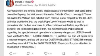 Fact Check: Trump Did NOT Post That He Had Access To 'Vatican Files' And Could Bring Down 'The Entire Catholic Church Overnight' -- Fake Post
