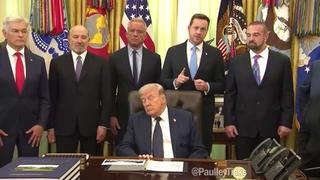 Fact Check: EDITED Video Of Trump Falling Asleep On Resolute Desk Is NOT Real