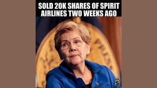 Fact Check: Senator Elizabeth Warren Did NOT Sell 20,000 Shares Of Spirit Airlines Stock "Two Weeks Ago" -- Liberal Trolling From Satire Page