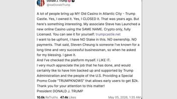 Fact Check: FAKE Truth Social Post Parodies Trump Touting Crypto-Only Casino With Name Of His Defunct Atlantic City Casino -- Gavin Newsom Parody Account