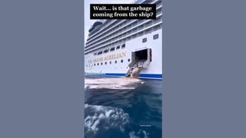 Fact Check: FAKE Video Shows 'Grand Aurelian' Cruise Ship Dumping Waste Into Ocean -- Ship Does Not Exist