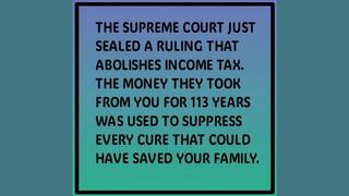 Fact Check: U.S. Supreme Court Did NOT Issue 7-2 Ruling Abolishing Income Tax Under Case Number 24-1791 -- Case Does NOT Exist